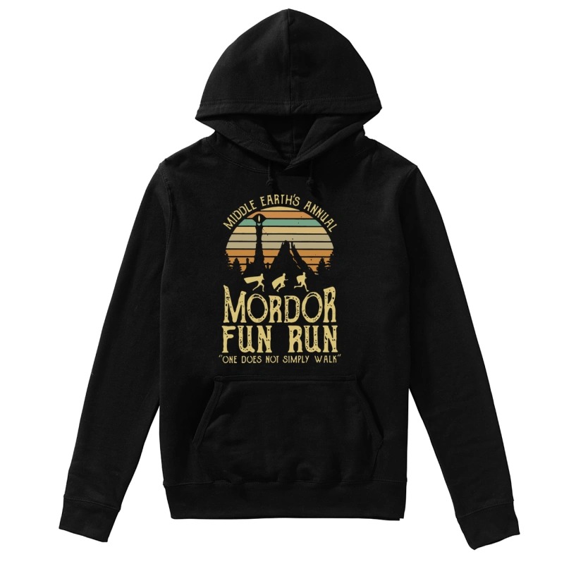Sunset Middle Earth’s Annual Mordor Fun Run One Does Not Simply Walk Hoodie