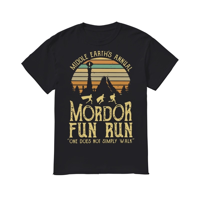 Sunset Middle Earth’s Annual Mordor Fun Run One Does Not Simply Walk Shirt