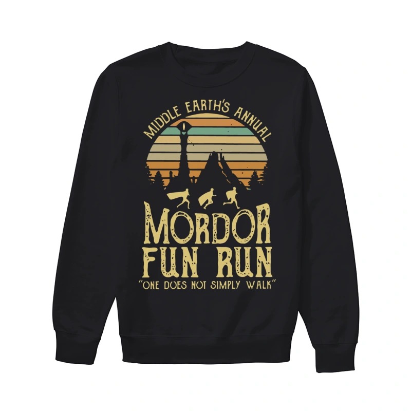 Sunset Middle Earth’s Annual Mordor Fun Run One Does Not Simply Walk Sweater