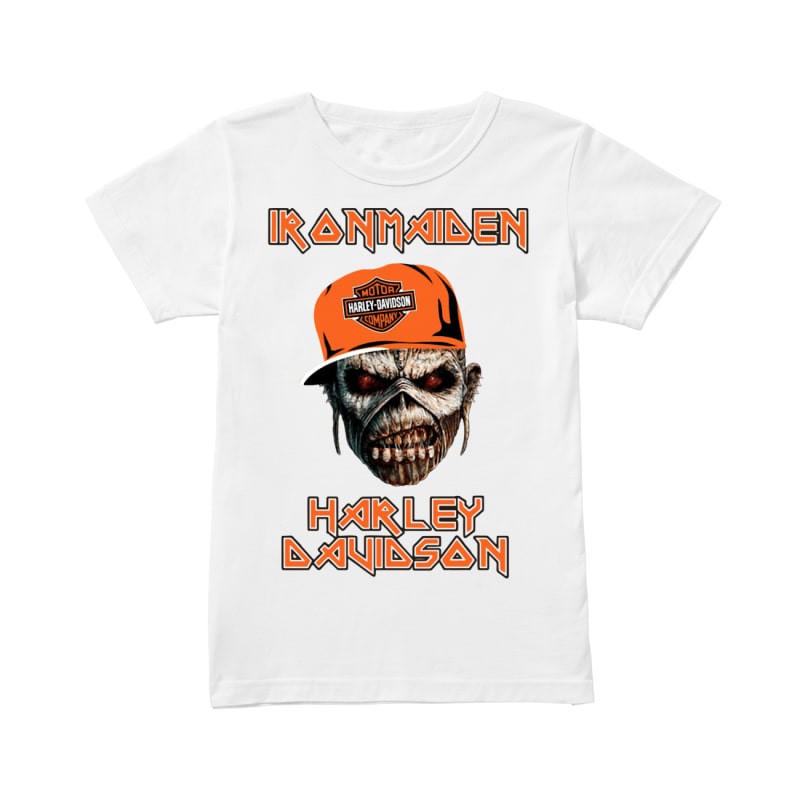 Skull Iron Maiden Harley Davidson Ladies Shirt